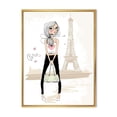 thumbnail image 1 of Designart Cute Girl By The Tour Eiffel In Paris FLOAT FRAME WALL ART, 1 of 4