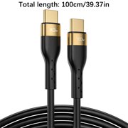 Type C Charging Cable 100W C-Type Data Cable Mobile Fast Charging Cable Suitable for Mobile Phone Flash Charging Cable 1M C to C Type Fast Charging Cable