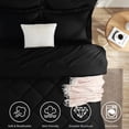 thumbnail image 2 of Sleepdown Ensemble de Lit Grand 7 Pcs, Ensemble de Literie Noir avec Couette Grand, 2 of 7