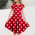 thumbnail image 1 of LOVZFMLL 4-14 Years Kid And Girls Printed Princess Dress Long Sleeved Round Neck Dress, 1 of 7