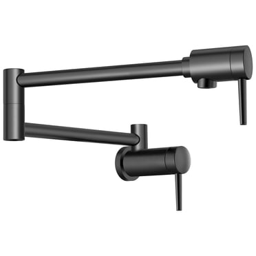 Delta Faucet Robinet de Remplissage Contemporain pour Pot Mural, Noir Mat 1165LF-BL