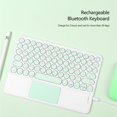 thumbnail image 5 of HLONK Clavier Bluetooth Design à Cap Rond Clavier Sans Fil Portable avec Pavé Tactile pour Tablette PC Android / Accessoires Électroniques en Solde pour Votre Vie Heureuse (Rose), 5 of 5