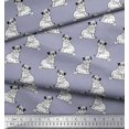 thumbnail image 3 of Soimoi Poly Georgette Fabric Pug Dog Print Fabric by The Yard 42 Inch Wide, 3 of 3