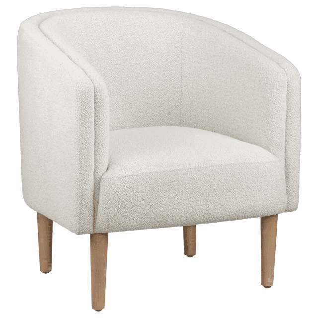 Bouclair Fauteuil d'Appoint en Tissu Avoine et Bois
