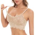thumbnail image 1 of B91xZ Minimizer Bras for Women Plus Size Full Coverage Underwire Unlined Minimizer Lace Bra,Beige XXL, 1 of 4