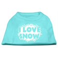 thumbnail image 1 of I Love Snow Screenprint Shirts Aqua L (14), 1 of 1