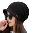 thumbnail image 3 of Bonnet en Coton pour Femmes Épais Chaud Coupe-Vent Simple de Couleur Unie, 3 of 3