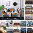 thumbnail image 2 of CHOK 2024 Housse de Sofa Ajustée Extensible Housse Élastique Tissu Motif Imprimé Chaise Causeuse Canapé Banquette Antidérapante Housses de Sofa Protège-Meubles Lavable, 2 of 9