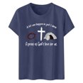 thumbnail image 5 of LUOGENLI T-shirts pour Femme pour Femmes T-Shirt Décontracté à Imprimé de Lettres Col Rond Manches Courtes T-Shirt Plusieurs Couleurs T-shirts pour Femmes T-Shirt Graphique Fête de la Saint-Patrick Marine TTG, 5 of 5