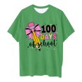 thumbnail image 4 of FAOWME T-Shirt Mode Enfant Col Rond Décontracté Imprimé Cœur Manches Courtes Vert 10-11 Ans, 4 of 4