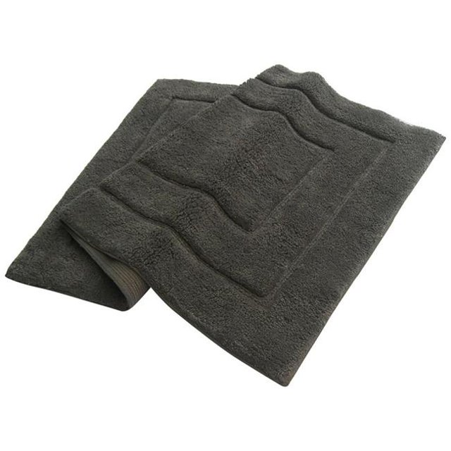 Benzara CHN-CHB007-8 Classic Bath Rug, Platinum Gray