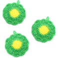 thumbnail image 1 of Éponge à Vaisselle Fleurie, Lot de 3, Chiffon Réutilisable, Tournesol, Éponge à Vaisselle (Vert), 1 of 5