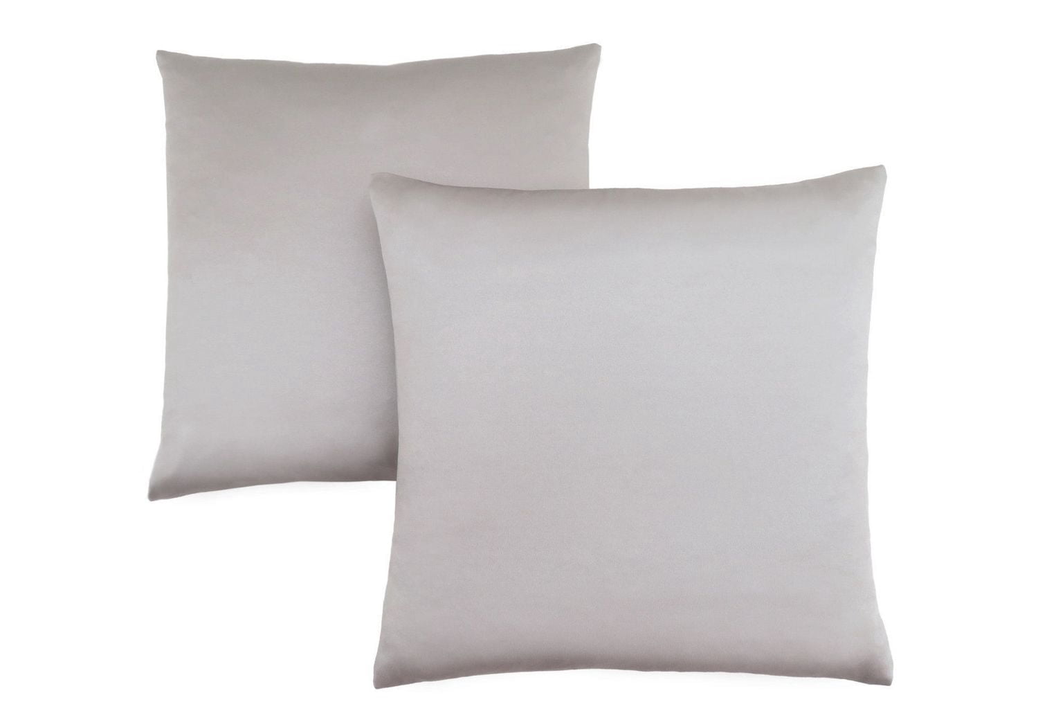 Monarch Specialties Pillows, Set Of 2, 18 X 18 Square, Insert Included, Decorative Throw, Accent, Sofa, Couch, Bedroom, Polyester, Hypoallergenic, Grey, Modern