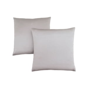 Monarch Specialties Pillows, Set Of 2, 18 X 18 Square, Insert Included, Decorative Throw, Accent, Sofa, Couch, Bedroom, Polyester, Hypoallergenic, Grey, Modern
