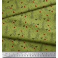 thumbnail image 3 of Soimoi Green Poly Georgette Fabric Rocket & You Are My Everything Text Fabric Prints By Yard 52 Inch Wide, 3 of 3