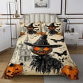 thumbnail image 1 of Erosebridal Witch Pumpkin Bedspread Set Twin Size Lightweight Reversible Coverlet, 1 of 6