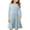 Light Blue, variant on LOVZFMLL Girls Long Sleeve Solid Color Stretchy Dress A Line Twirly Skater School Recital Dress