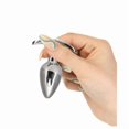 thumbnail image 4 of Pillow Talk Sneaky Luxurious Crystal Acrylic Anal Plug, Silver, 4 of 5
