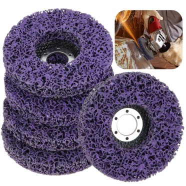 5 PCS Strip Discs, Grinding Discs, Paint Stripper Wheels, Stripping Wheels for Angle Grinder, Nylon Fiber Rust Remover Wheels, Remove Paint, Rust, Scaling and Oxidation, Purple