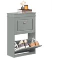 thumbnail image 1 of SoBuy FSR78-HG,2 Drawers Shoe Cabinet Shoe Rack Storage Cupboard Organizer Unit,Grey, 1 of 6