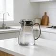 thumbnail image 2 of Pc Plastic Pitcher with Steel Lid and Strainer Hammered Texture Cold Water Jug 1.0L for Iced Tea Juice, 2 of 7
