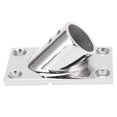 thumbnail image 1 of Stainless Steel 45 Degree Rectangular Base Durable Boat Hand Rail Fitting for Boats22mm,, 1 of 5