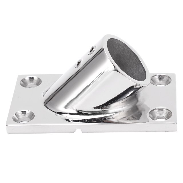 Stainless Steel 45 Degree Rectangular Base Durable Boat Hand Rail Fitting for Boats22mm,