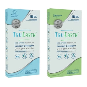 Tru Earth Platinum Eco-Strips Laundry Detergent, 116 Wash Loads - Fragrance Free