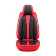 thumbnail image 3 of Maidao 2pcs Front Seat Covers for FIAT for Panda 2011-Present 2 Seats Leather Airbag Compatible Water Resistant Front Set Cushion Protector Black and Red, 3 of 8