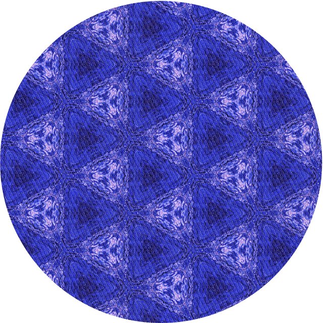 Ahgly Company Tapis d'Intérieur Ronds Transitionnels Lavables à la Machine, Bleu Vif, 6 Pieds Rond