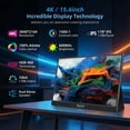 thumbnail image 4 of TUTT 15.6" 4K Gaming Portable Monitor | 8000 mAh Built-in Battery & AMD FreeSync™ Technology | Leather Case B15, 4 of 13