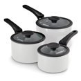 thumbnail image 1 of Tramontina 6 Piece Ceramic Nonstick Nesting Cookware Set Stackable, Space Saving Set - Blance de blance, 1 of 11