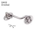thumbnail image 1 of Window Eye Latch Gate Door Window Stainless Steel Windproof Lock Hook with Mounting Screws, 1 of 10