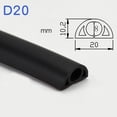 thumbnail image 1 of Heavy Duty Floor Cable Protection Cover Floor Cable Cover Rubber Trunking 1M D20-Black, 1 of 6