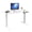White, variant on 47x24 inch Electric Standing Desk with 3 Memory Height Settings, Ergonomic Sit Stand up Computer Desk with Wood Splice Tabletop Loads up to 110lbs, Black