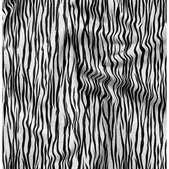 Soimoi White Poly Georgette Fabric Wild Animal Skin Print Fabric by Yard 42 Inch Wide