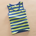 thumbnail image 2 of Bmisegm Débardeurs Garçons Débardeurs d'Été Chemise Sans Manches à Rayures Confortable Extensible Tenue Décontractée pour Enfants Chemises Garçons Vert 8-9 Ans, 2 of 3