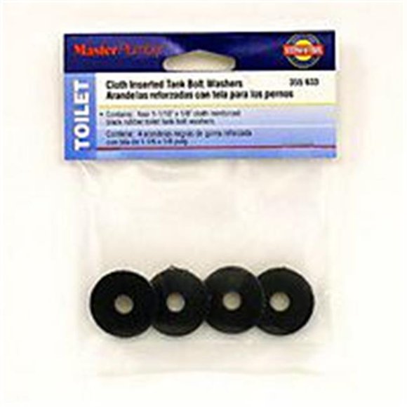 Rondelles de Boulons de Réservoir, Noir, Caoutchouc, 4-Pk. -355633