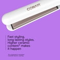 thumbnail image 2 of Conair Double Ceramic Flat Iron, 1 inch Plates, Anti‑Frizz Ceramic Straightener, White, Gift for Her, 1 Pk, 2 of 9