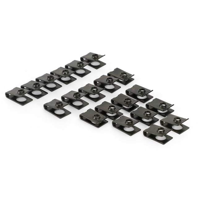 20x Petit M5 5mm Moto Carénage Ressort Clips Vitesse Spire Écrous Clip U Écrou