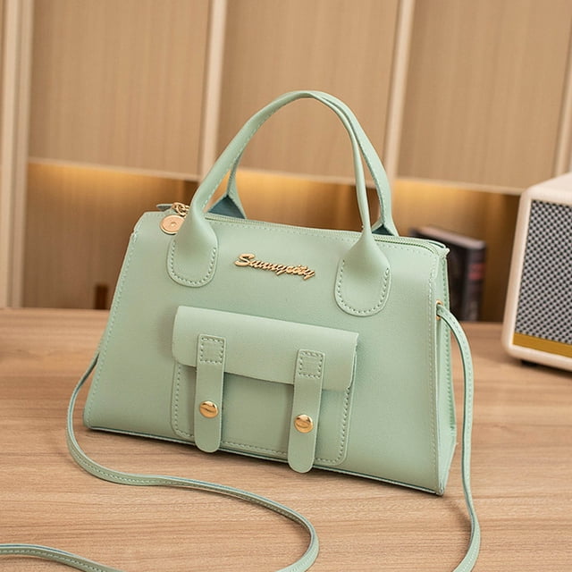 TopLLC Women's Shoulder Bag Fashion New Pattern Solid Handbag Shoulder Bag Dual Purpose High Capacity Zipper Bag
