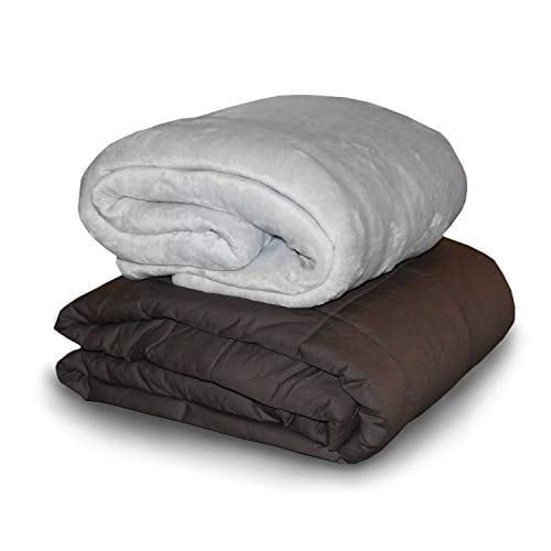 Levinsohn Textile Acupressure Weighted Blanket with Removable Cover, 48"x72", Grey