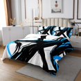 thumbnail image 3 of Erosebridal Abstract Ombre Coverlet Set Twin, Geometric Stripe Bedding Set, Mid Century Decor 2-Piece, 3 of 5