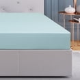 thumbnail image 1 of Bamboo Fitted Sheet Soft Silky Cooling Sheets with 16" Deep Pocket Light Blue Twin, 1 of 7
