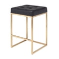 thumbnail image 1 of Tabouret de Bar Pipe en Noir et Or Set de 4, 1 of 4