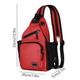 thumbnail image 2 of EGNMCR Women's Adjustable Crossbody Bag Convertible Chest Shoulder Bag With Multiple Pockets Nylon Backpack, 2 of 6