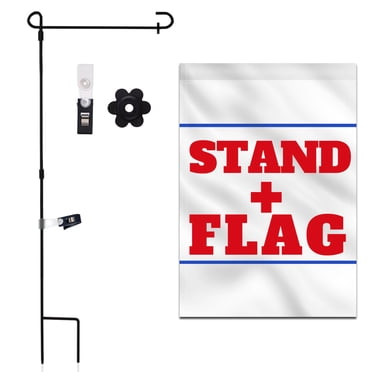 Anley Drapeau de Jardin Personnalisé Double Face 18 x 12,5 Po avec Support de Drapeau - Imprimez Votre Propre Logo/design/mots - Bannières de Drapeaux de Jardin Personnalisées (Pole de Drapeau Inclus)