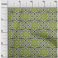 thumbnail image 1 of oneOone Polyester Lycra Lime Green Fabric Geometric & Floral Block Sewing Material Print Fabric By The Yard 56 Inch Wide, 1 of 4