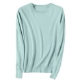 thumbnail image 1 of Timegard Womens Sweaters Crewneck Comfy Knit Pullover Fall Winter Casual Solid Color Long Sleeve Tops, 1 of 6