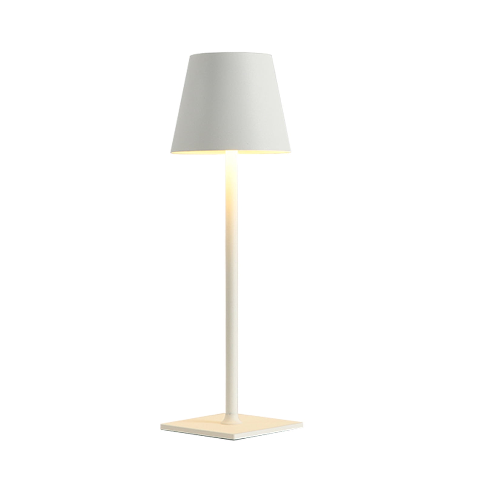 Labymos Simple Desk Lamp Decorative Desk Lamp Rechargeable Desk Lamp Metal Texture Ambient Lamp White